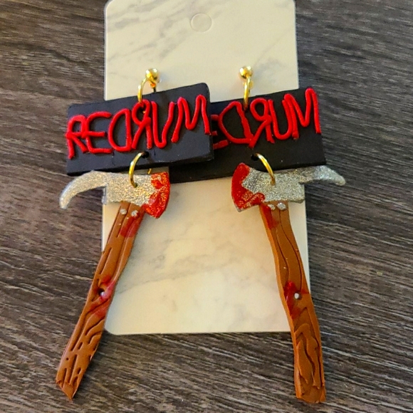 🎃The Shining Redrum Earrings - Picture 2 of 4